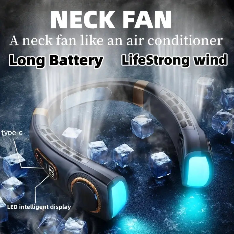 Portable USB Rechargeable Neck Fan